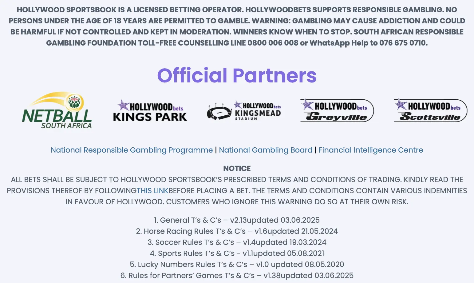 HollywoodBet license and regulation information